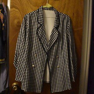 2 SheIn Blazers - Sz 4XL - Burgandy & Houndstooth